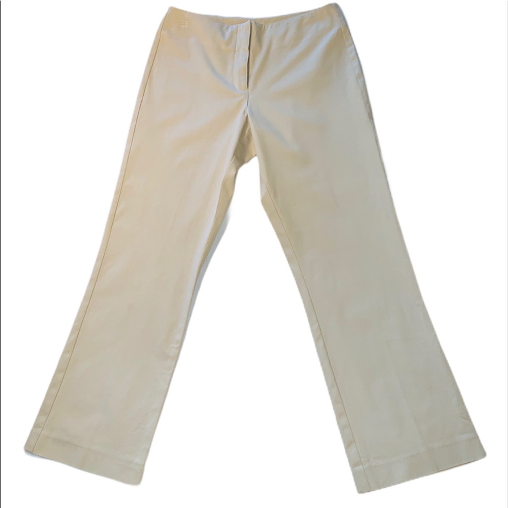 Lilly Pulitzer Nicole cropped pants Sand Tan 6 EUC